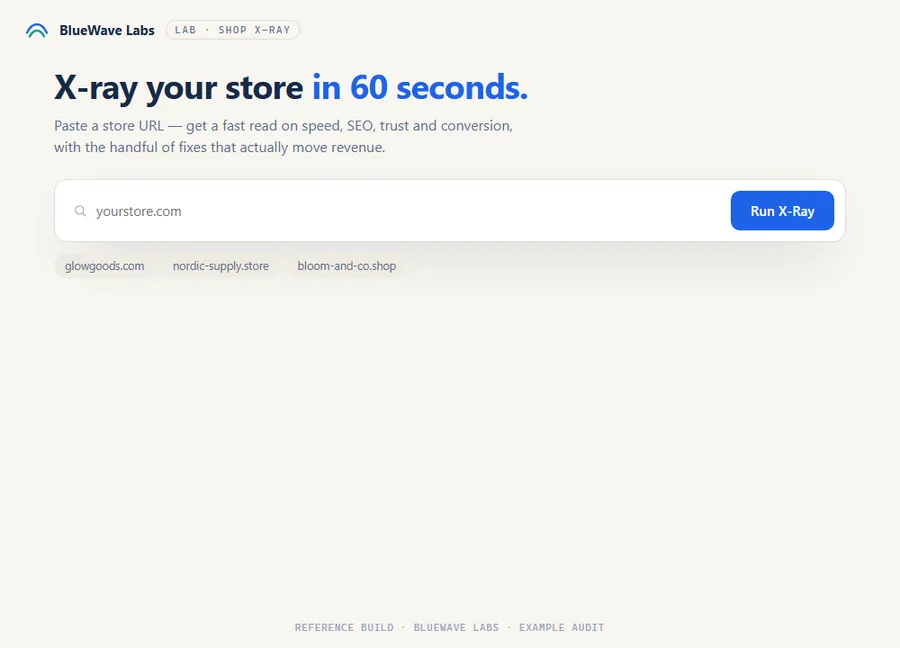 Shop X-Ray demo